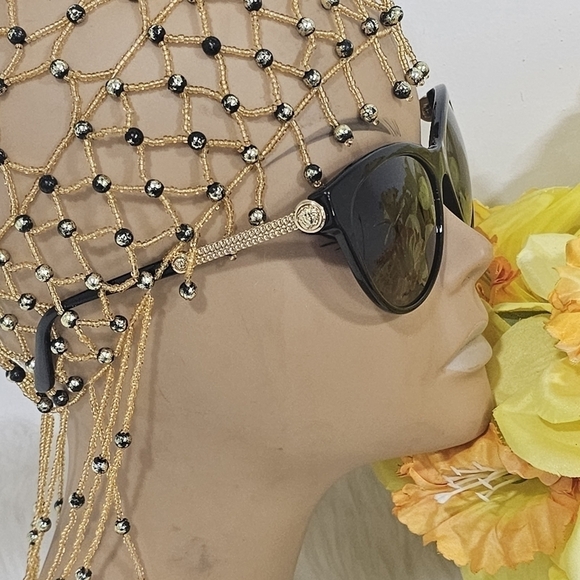 Versace women sunglasses black and gold main image 8